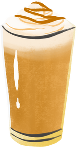 Cute and Vibrant Latte